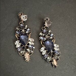 Sophisticated Silver and Blue Gemstone Earrings